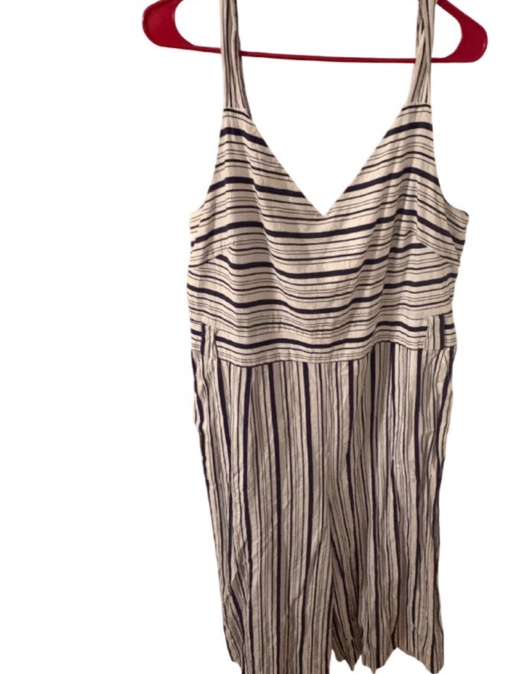 Elle Cream and Black Striped Jumpsuit